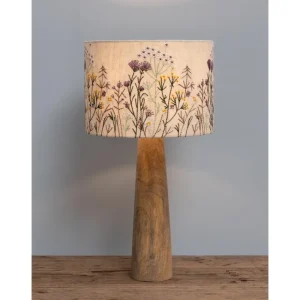 Lampe et abat-jour brodé Wildflower, Chehoma