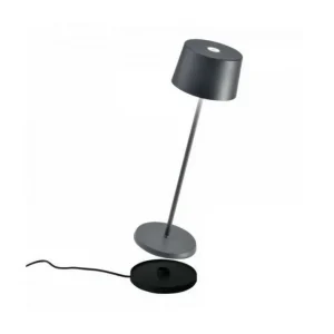 Lampe Olivia Grise 11 x 35 cm, Zafferano