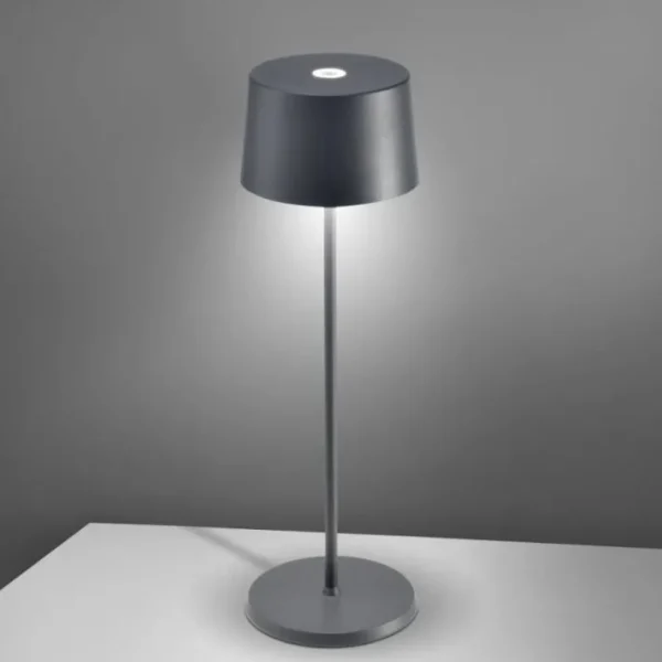 Lampe Olivia Grise 11 x 35 cm, Zafferano
