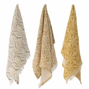 Lot de 3 torchons Bejan Marron, Bloomingville