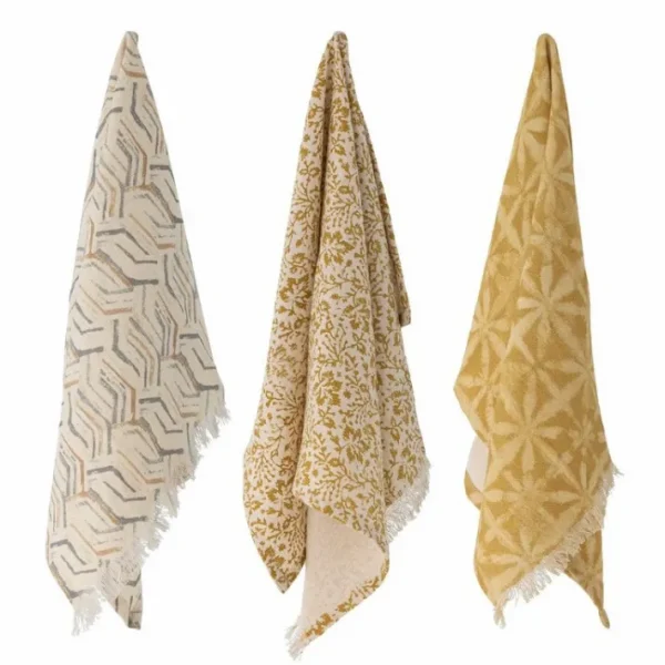 Lot de 3 torchons Bejan Marron, Bloomingville