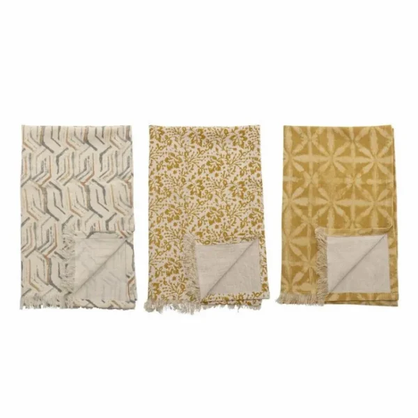 Lot de 3 torchons Bejan Marron, Bloomingville
