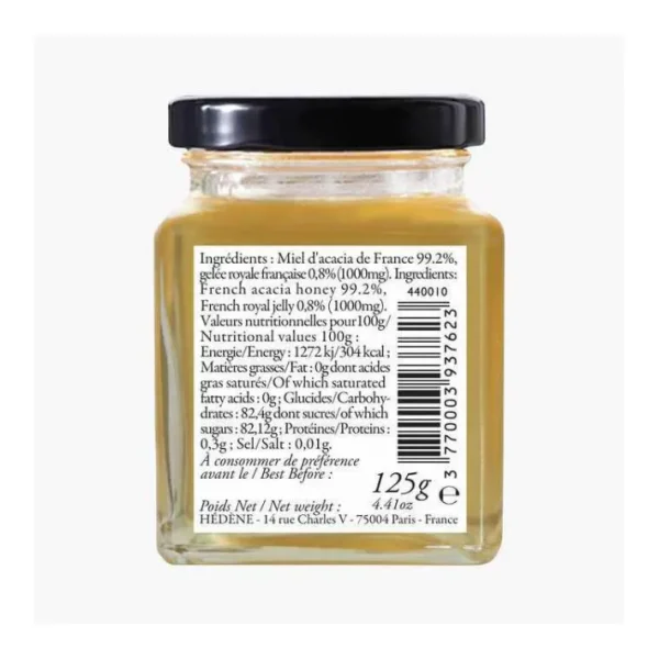 Miel Acacia et Gelée Royale Française 125 g, Hédène