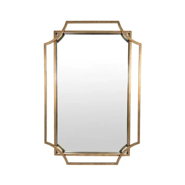 Miroir Art Déco métal doré 60 x 90 cm, Emdé