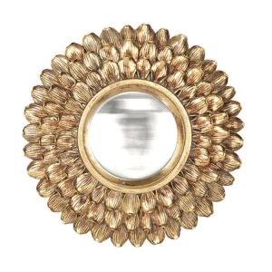Miroir convexe pétales doré, Emdé
