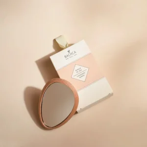Miroir de sac en bois avec étui, Bachca
