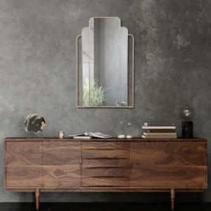 Miroir Grace métal doré 50 x 80 cm, Emdé