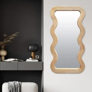 Miroir Vagues en Bois clair, Emdé