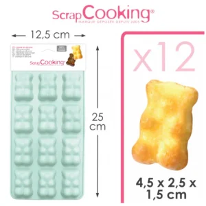 Moule silicone Ourson chocolats/bonbons, ScrapCooking