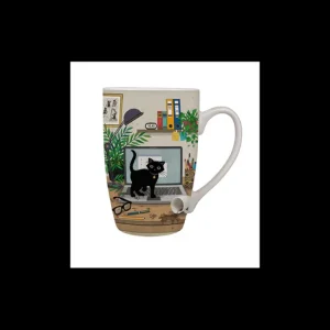 Mug XL 49 cl Bug Art Chaton Ordi, Kiub