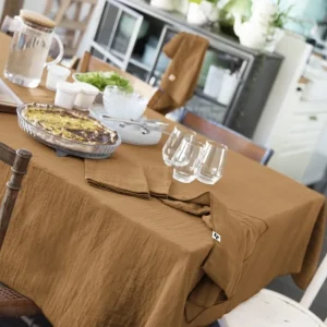Nappe en Gaze de coton Gaïa Camel, L'Effet papillon