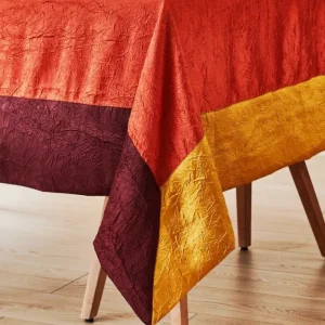 Nappe Taffetas froissé Ambiance Terre cuite, José Houel