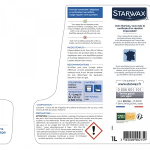 Nettoyant doux pour sols intérieurs, Starwax