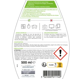 Nettoyant spécial vitres et miroirs  Soluvert, Starwax