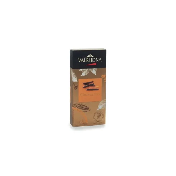 Orangettes chocolat noir, Valrhona