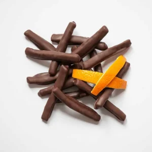 Orangettes chocolat noir, Valrhona