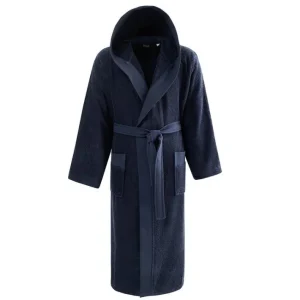 Peignoir à capuche uni Boxer Bleu Nuit, Sensei