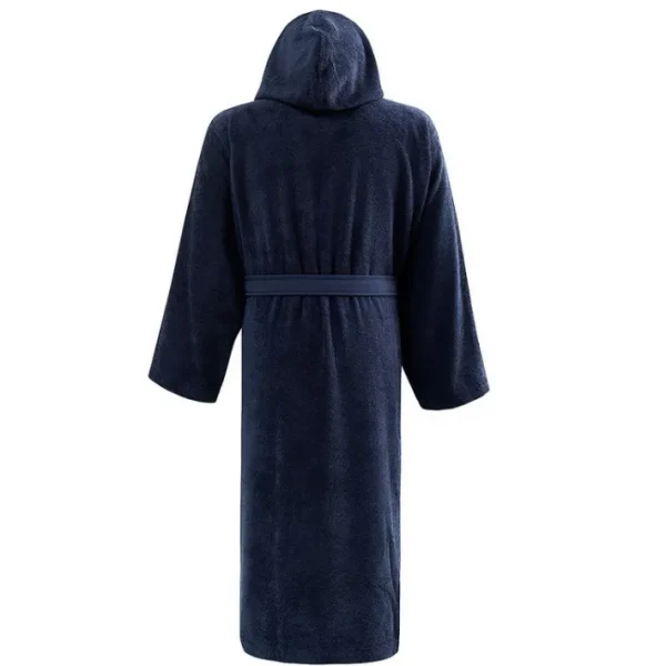 Peignoir à capuche uni Boxer Bleu Nuit, Sensei