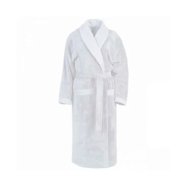 Peignoir de bain mixte col châle Blanc Sensoft, Sensei
