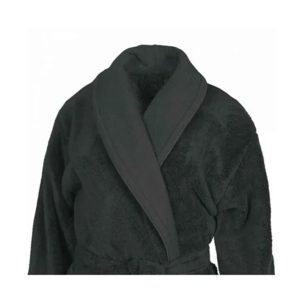 Peignoir de bain mixte col châle Anthracite Sensoft, Sensei