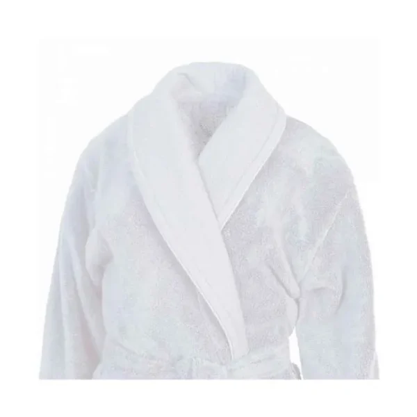 Peignoir de bain mixte col châle Blanc Sensoft, Sensei