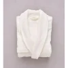 Peignoir kimono bi-matière femme Ivoire, Sylvie Thiriez