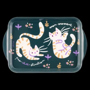 Petit plateau Chat Tigre, Derrière la porte