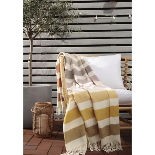 Plaid Streifen Terra 130 x 170 cm, Biederlack
