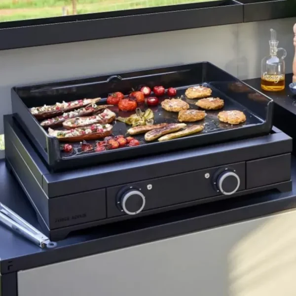 Plancha Modern Electrique 60 Acier Noir, Forge Adour