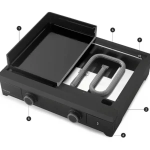 Plancha Modern Gaz 60 Acier Noir, Forge Adour