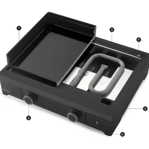 Plancha Modern Gaz 60 Acier Noir, Forge Adour