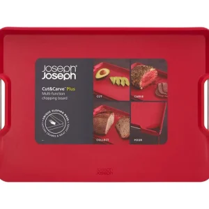 Planche à découper Rouge Cut&Carve™ Plus, Joseph Joseph