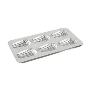 Plaque 6 madeleines gourmandes en fer blanc, Gobel