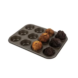Plaque antiadhérente 12 muffins, Gobel