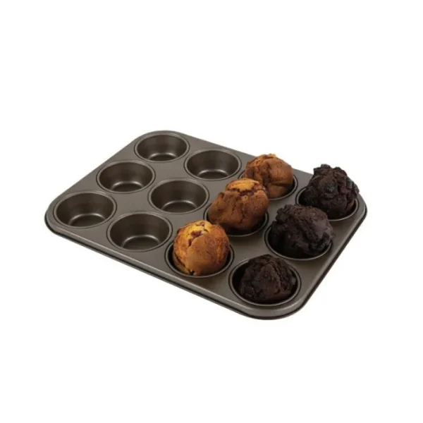 Plaque antiadhérente 12 muffins, Gobel