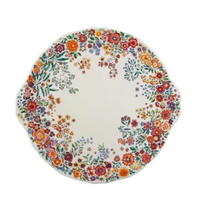 Plat à gâteaux Poésie, Faïencerie de Gien
