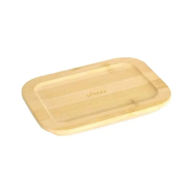Plat en verre couvercle bambou empilable, pebbly