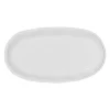 Plat ovale en faïence blanc 43 x 24 cm Darcy, Côté Table