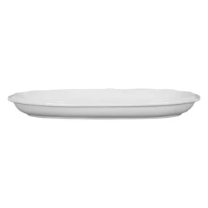 Plat ovale en faïence blanc 43 x 24 cm Darcy, Côté Table