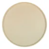 Plat rond en grès amande Sweet Leaves, Sema Design