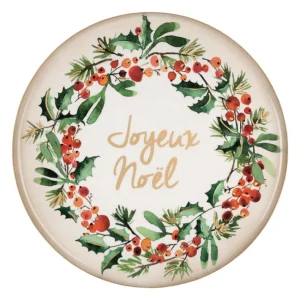 Plateau en fer 35 cm Joyeux Noël, Côté Table