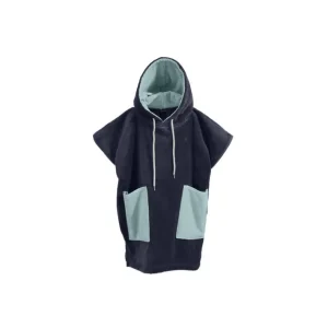 Poncho de bain enfant velours Beach Bleu Nuit, Sensei