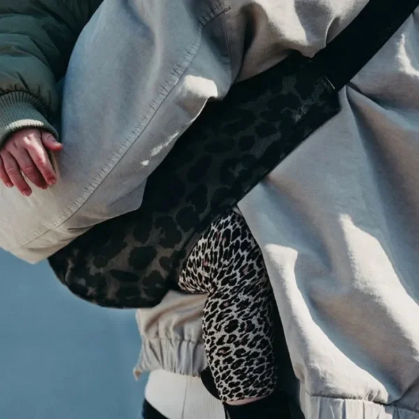Porte-bébé imprimé Léopard Gris, Wildride