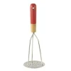 Presse-purée inox/bambou rouge, Pebbly