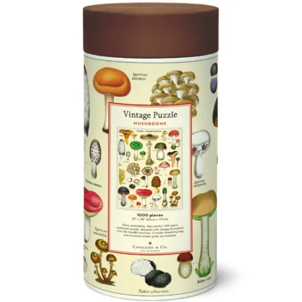 Puzzle 1000 pièces Champignons, Cavallini & Co