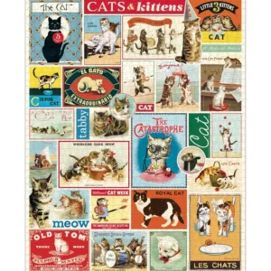 Puzzle 1000 pièces Chats, Cavallini & Co