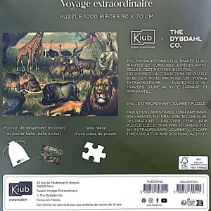 Puzzle de 1000 pièces Animaux de la Savane, Kiub