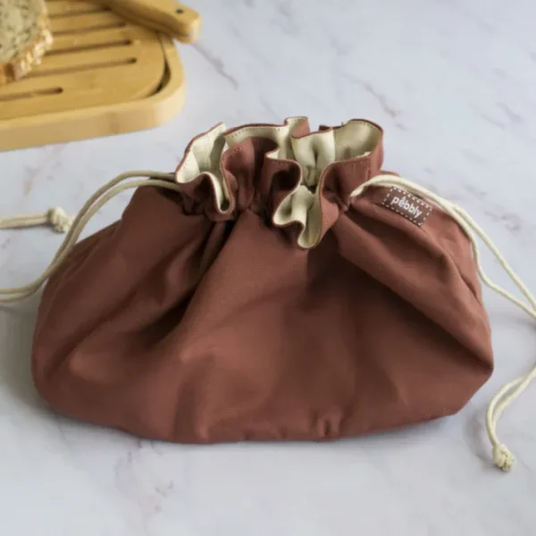 Sac/corbeille à pain en coton biologique, Pebbly