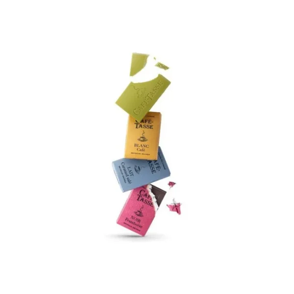 Sachet de 20 mini-tablettes de chocolat assorties, Café Tasse