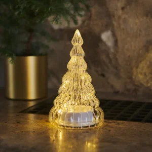 Sapin en verre transparent et led Lucy H16, Sirius